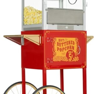 Funtime FT860CR Antique Carnival Style 8 Ounce Hot Oil Popcorn Popper with Cart.jpg