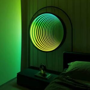 Infinity Tunnel Light LED Mirror Lights with Remote Rainbow Wall.jpg