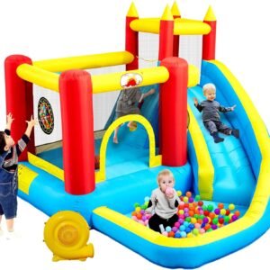 Inflatable Bounce House with Slide Jumping Castle with Blower Climbing.jpg