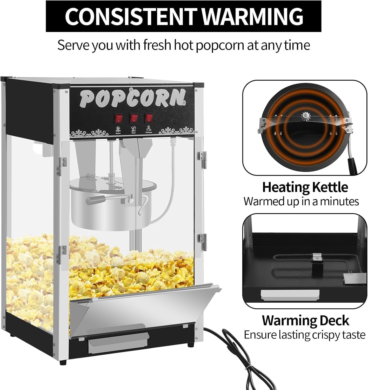 1756919599 Commercial Popcorn Machine 12Oz Kettle Movie Theater Style Popcorn Popper Maker with 3 Switch Control and Warming Deck Black.jpg
