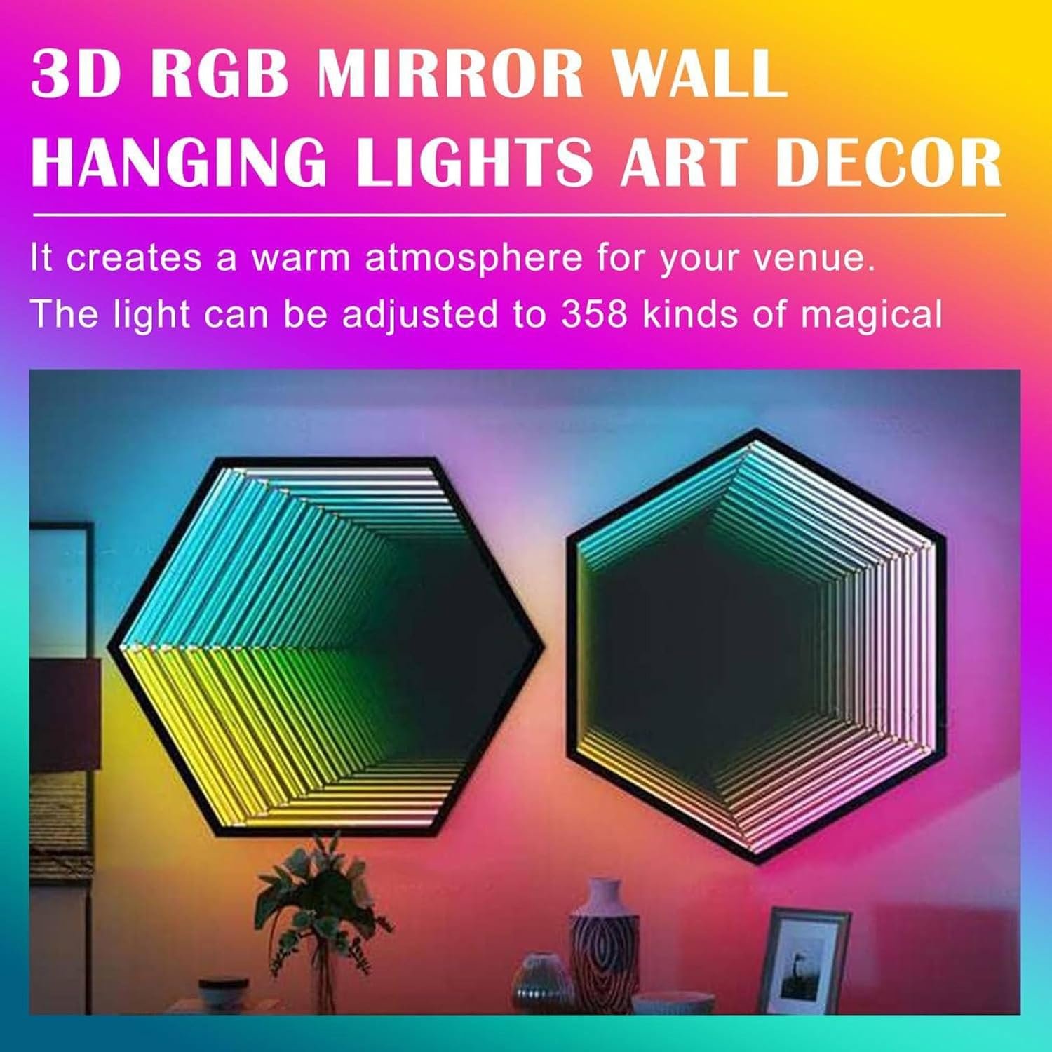 1757009604 Infinity Mirror Sensory Tunnel Night LightLED Infinity Mirror Tunnel Lamp Infinity Mirror Tunnel LampRemote Control LED Tunnel LampMulticolorA 70cm28in.jpg