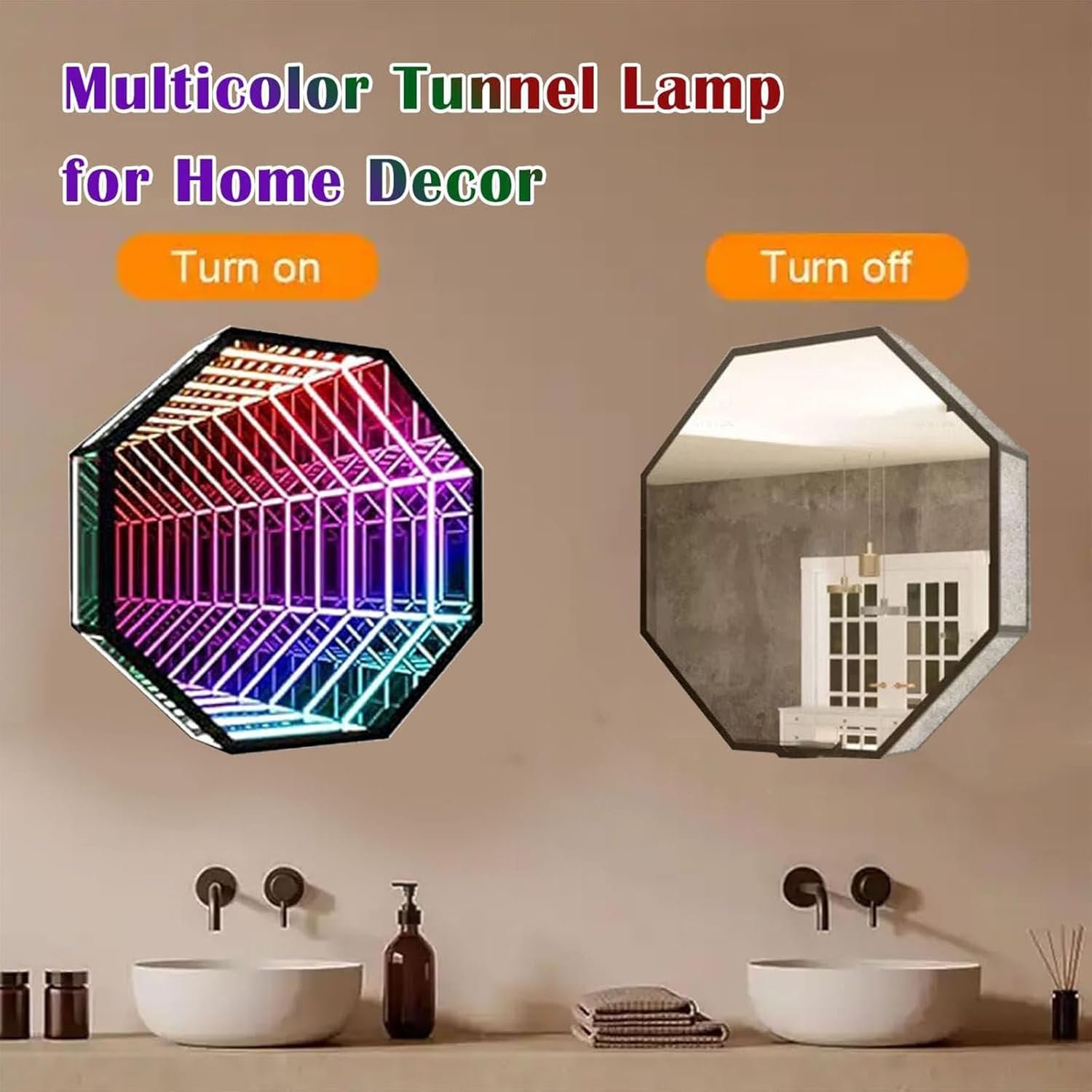 1757009605 Infinity Mirror Sensory Tunnel Night LightLED Infinity Mirror Tunnel Lamp Infinity Mirror Tunnel LampRemote Control LED Tunnel LampMulticolorA 70cm28in.jpg