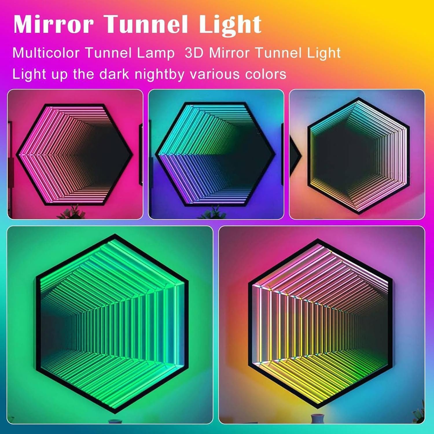 1757009606 Infinity Mirror Sensory Tunnel Night LightLED Infinity Mirror Tunnel Lamp Infinity Mirror Tunnel LampRemote Control LED Tunnel LampMulticolorA 70cm28in.jpg