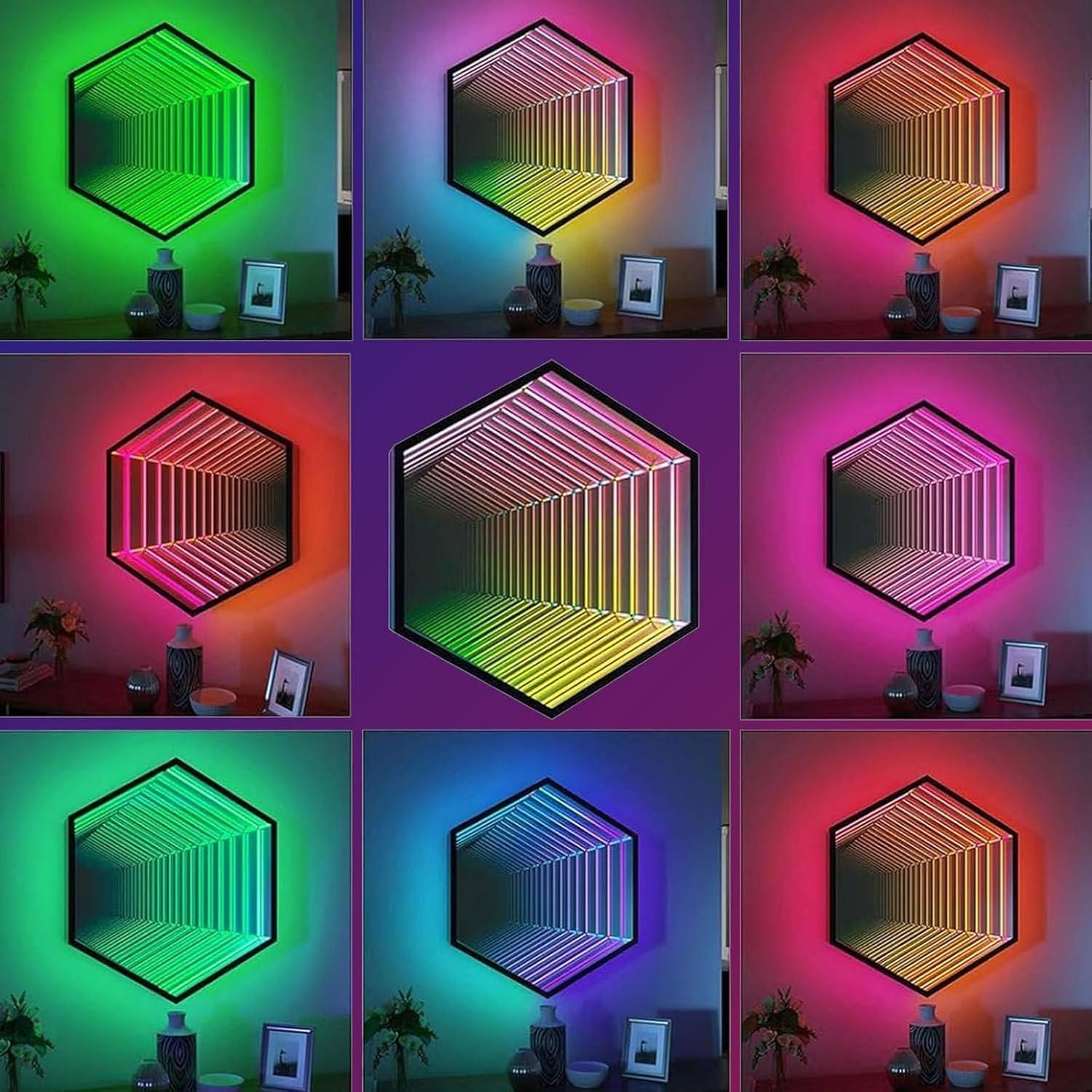 1757009609 Infinity Mirror Sensory Tunnel Night LightLED Infinity Mirror Tunnel Lamp Infinity Mirror Tunnel LampRemote Control LED Tunnel LampMulticolorA 70cm28in.jpg