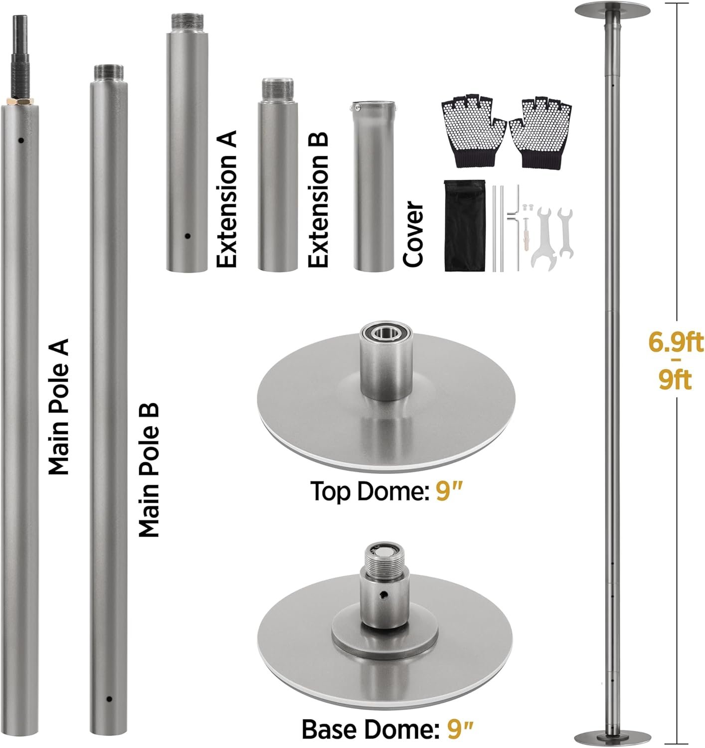1757124794 Yaheetech Dance Pole Portable Dancing Pole Height Adjustable 6.9ft 9ft Static Spinning Pole for Apartment SilverArgent.jpg