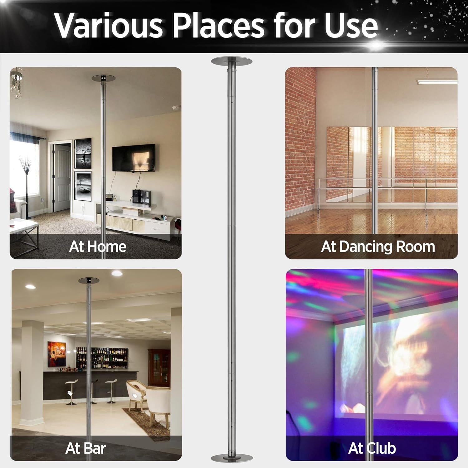 1757124799 Yaheetech Dance Pole Portable Dancing Pole Height Adjustable 6.9ft 9ft Static Spinning Pole for Apartment SilverArgent.jpg