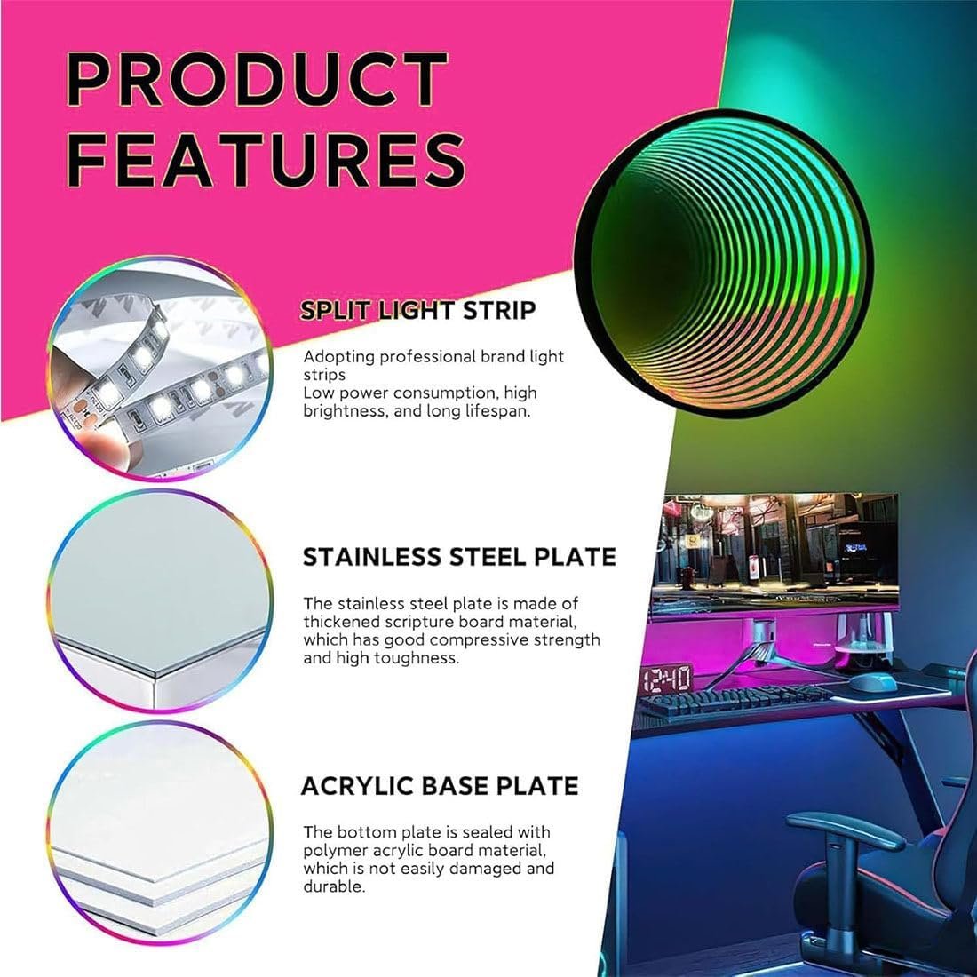 1757175198 3D Infinity Mirror Tunnel Light LED Night Light 3D Mirror Light Infinity Lamp Tunnel Mirrors for Wall Sensory Infinity Light for Home Desk Living Room Party Decora30cm.jpg