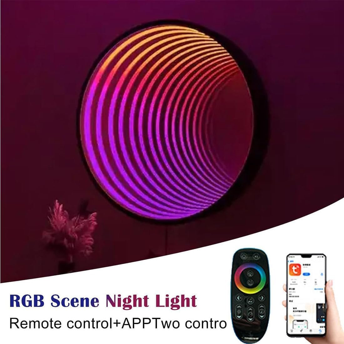 1757175200 3D Infinity Mirror Tunnel Light LED Night Light 3D Mirror Light Infinity Lamp Tunnel Mirrors for Wall Sensory Infinity Light for Home Desk Living Room Party Decora30cm.jpg