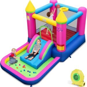 BOUNTECH Inflatable Bounce House with Ball Pit Princess Bouncy House.jpg