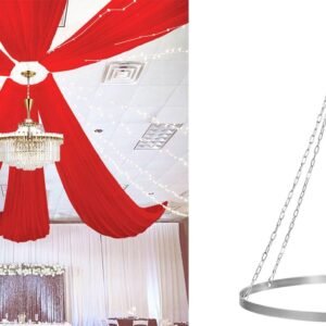 FUHSY Wedding Ceiling Drapes Red Ceiling Draping Hanging Kit Hardware.jpg