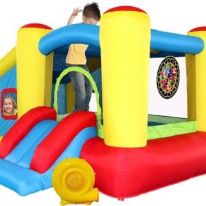 Inflatable Bounce House with Blower Jumping Castle Slide Kids Bouncer.jpg