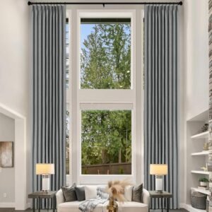 Mid Grey Extra Long Pinch Pleated Curtains 120 Inches Long.jpg