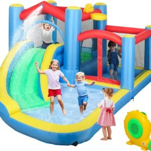 Qaba Inflatable Water Slide Water Bounce House for Kids Outdoor.jpg