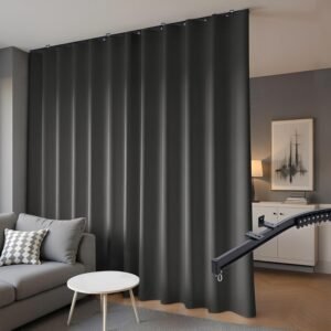 Room Divider Blackout Curtains Ceiling Curtain Track Set Wall.jpg