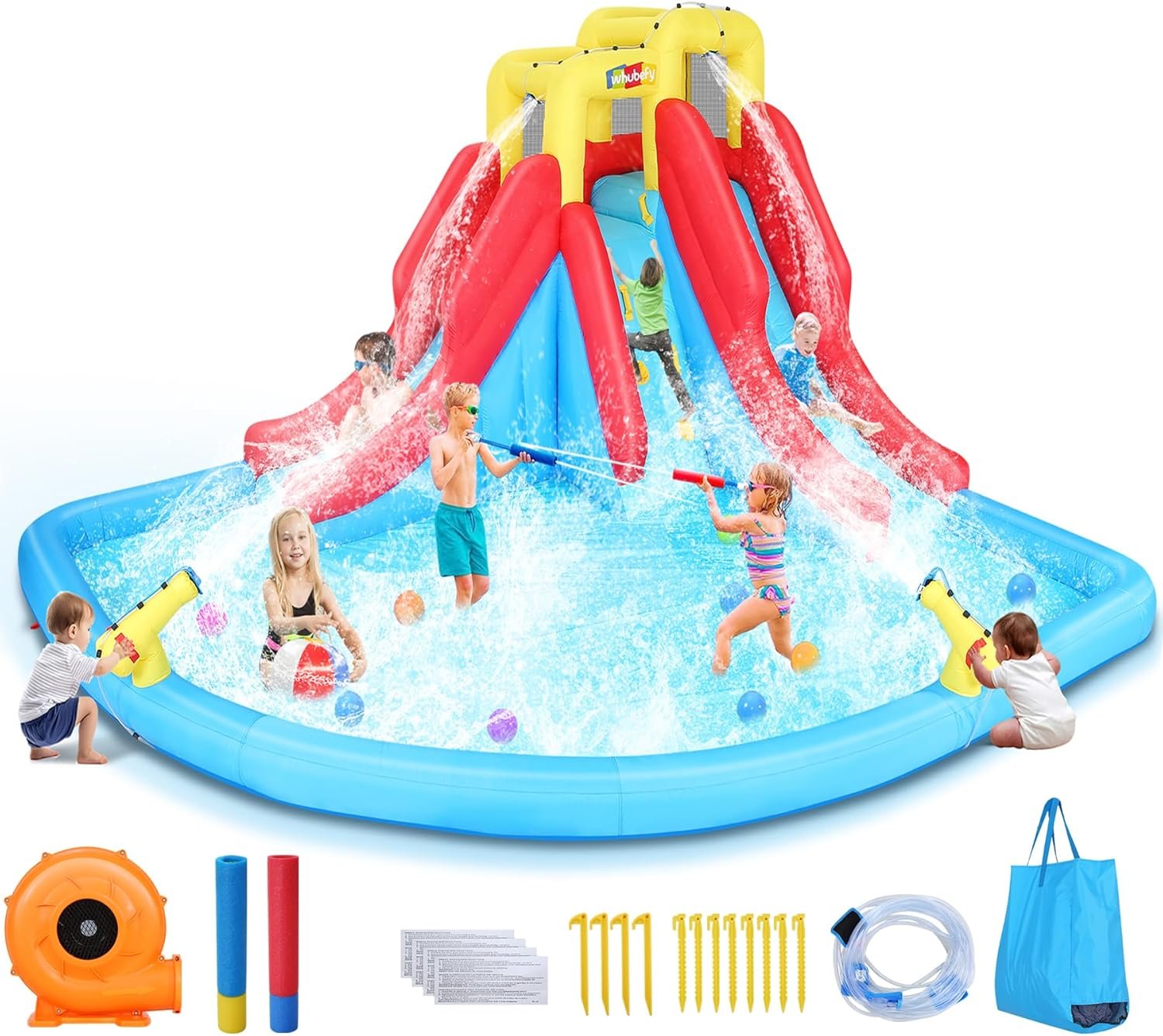 Whubefy Double Drench Inflatable Water Slide 145 x 127 x.jpg