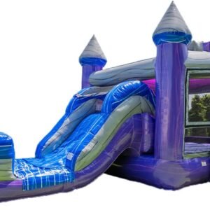 XJUMP Purplish Castle Commercial Grade Bounce House Water Slide with.jpg