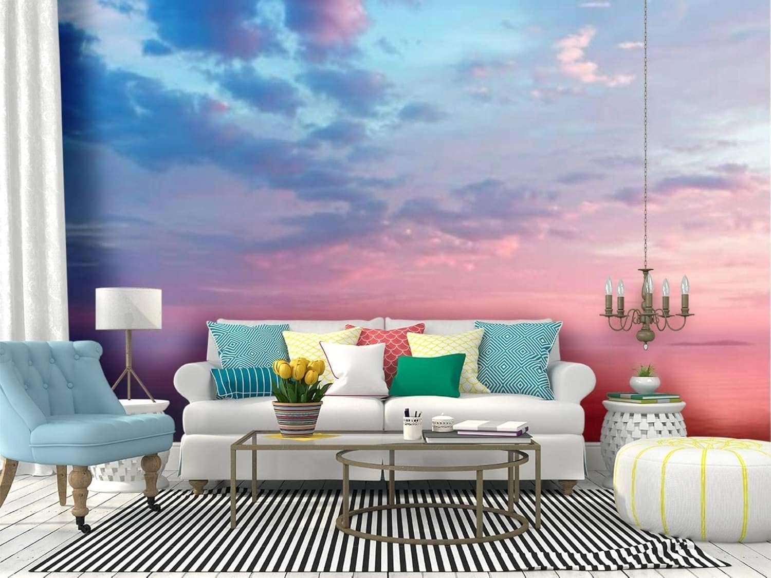 1761696806 Evening Glow Not Peel n Stick Wallpaper Ocean Sunset Removable Large Living Room Muralfor Boys Girls Bedroom TV Backdrop Decor not Self Adhesive 135 W x 106.3 H343x270cm Silk.jpg