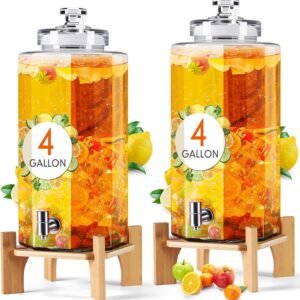 2 Pack Large Drink Beverage Dispenser with Stand and Stainless.jpg