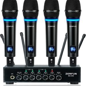 4 Channel Rechargeable Wireless Microphone System Pro UHF Metal Handheld.jpg