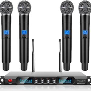 4 Channel Wireless Microphone System Quad UHF Metal Cordless Mic 4.jpg