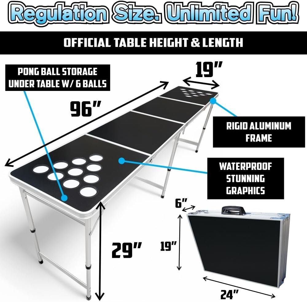 8 Foot Regulation Length Folding Table wOptional Cup Holes LED Lights Custom Graphic Choose Your Model.jpg