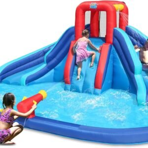 Action Air Water Slide Inflatable Waterslide with Large Pool Blue.jpg