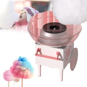 Cotton Candy Machine Household400w Candy Floss Maker Cart with SpoonBamboo.jpg