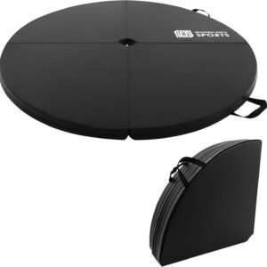 Foldable Pole Dance Crash Mat Round Foam Padding Waterproof PU.jpg