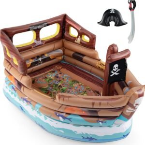 GLACER Pirate Ship Bounce House Inflatable Bouncy Castle Pirate Themed.jpg