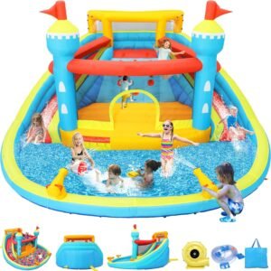 Inflatable Water Slide Bounce House 141x138x75FT Double Lane Mega Waterpark.jpg