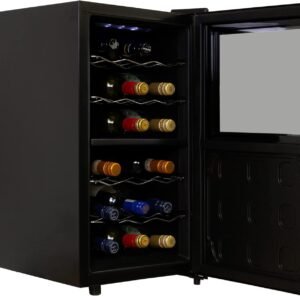 Koolatron 18 Bottle Dual Zone Wine Cooler Black Wine Fridge.jpg