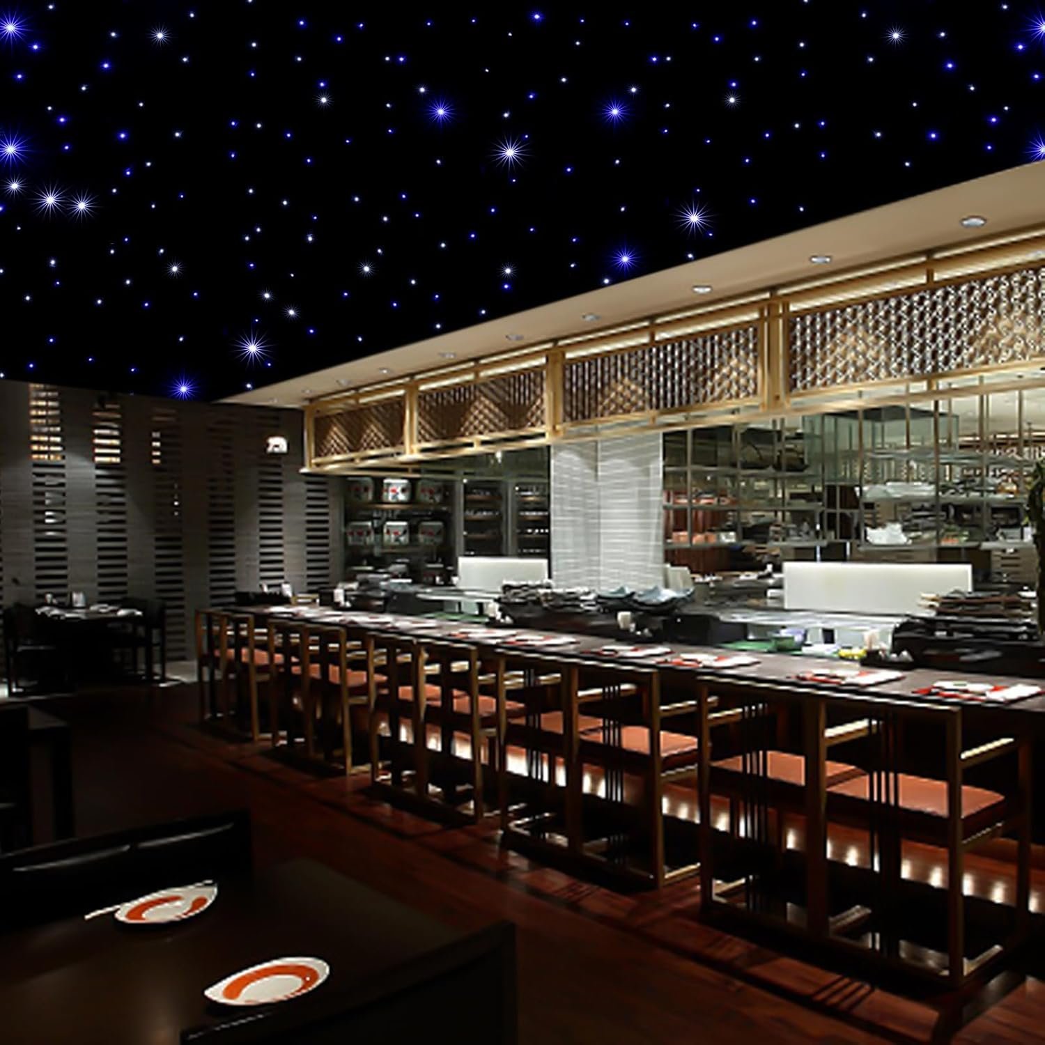 LED Backdrop 10ft x 13ft LED Stage Sky Cloth Background Blue and White Star Curtain DMX Control for Wedding Party Band DJ Event Stage Show Decoration.jpg