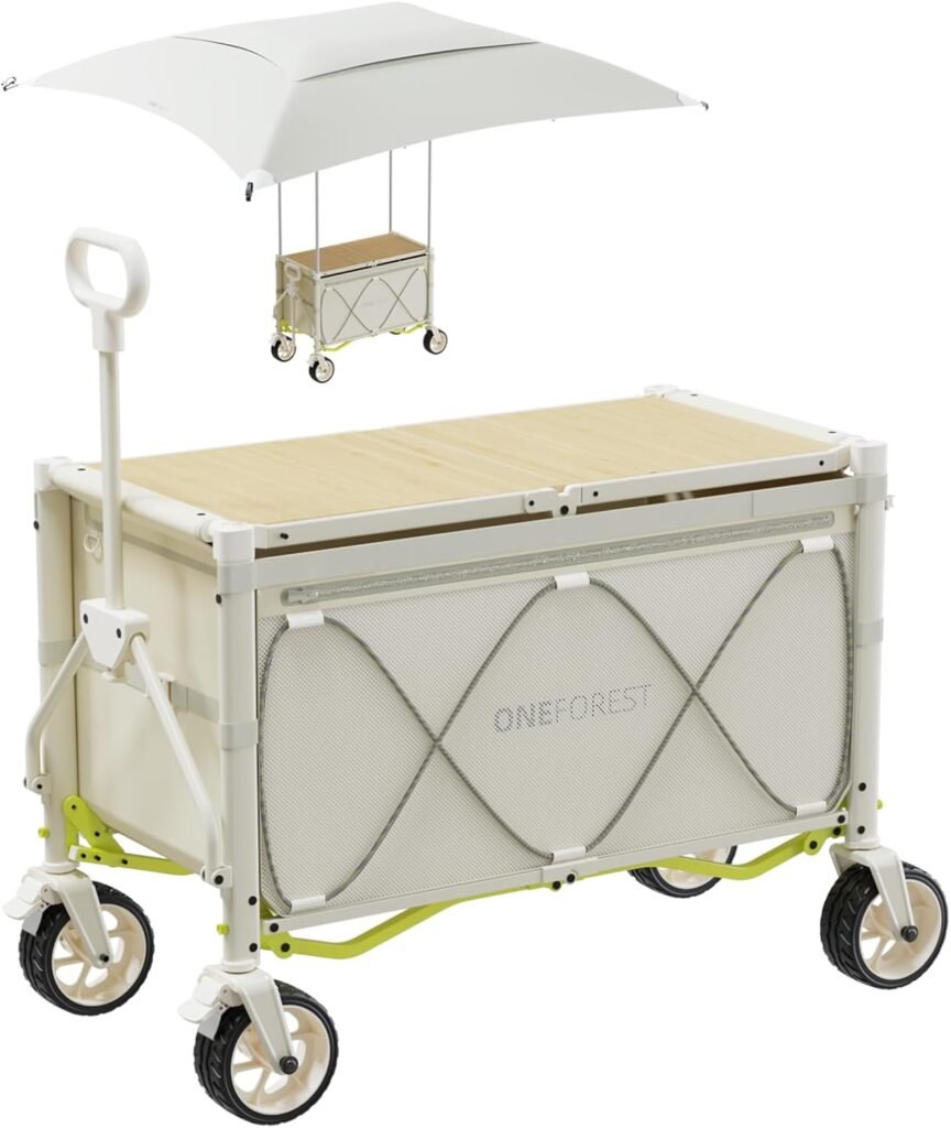ONEFOREST Collapsible Wagon Cart with Canopy Tent Portable Large Capacity.jpg