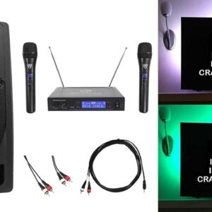 Rockville 12 Powered Karaoke MachineSystem wLEDs2 Wireless Microphones.jpg