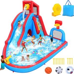 Whubefy Inflatable Water Slide for Kids Backyard 142Ft Waterslide Park.jpg