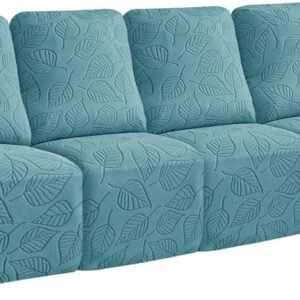 vctops 10 Pieces Leaf Jacquard RV Recliner Sofa Covers Soft.jpg