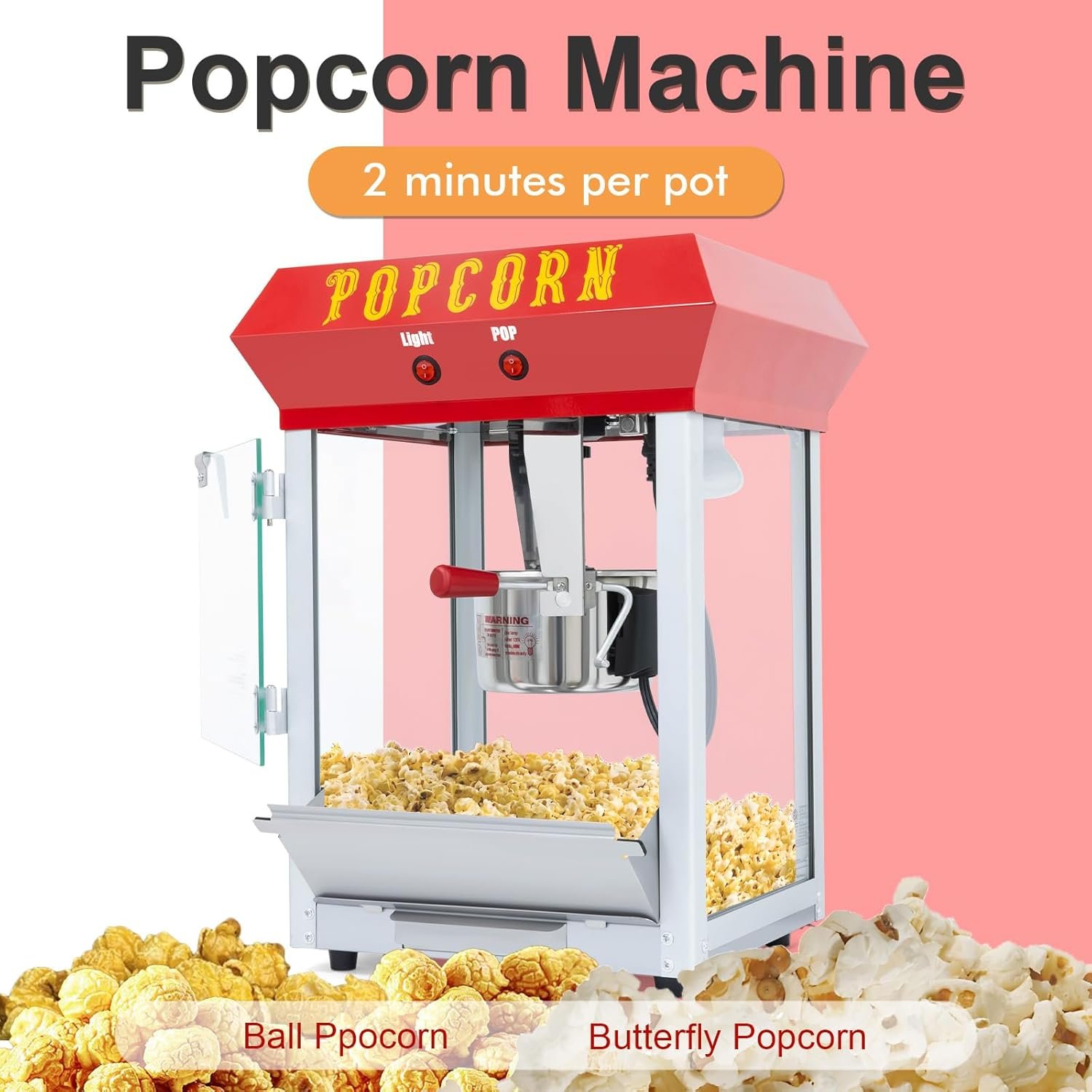 1763061196 Eoodis Vintage 6 Oz. Professional Popcorn Machine 20.9 Inches Tall Makes 30 Cups Of Popcorn Including Measuring Cup Scoop And Serving Cups.jpg