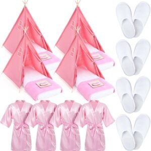 4 Set Girls Sleepover Teepee Tent Kit Inflatable Airbed Bedding.jpg
