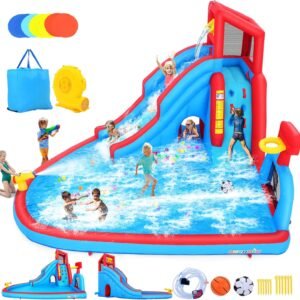 AKEYDIY Inflatable Water Slide Dump Bucket Water Bounce House.jpg
