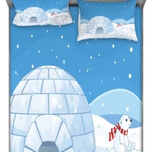 Ambesonne Polar Bear 2 Pack Fitted Sheet Pillow Sham.jpg