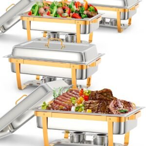 Chafing Dish Buffet Set 8 QT 4 Pack Rectangle Chafing.jpg