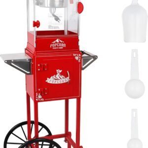 Popcorn Maker Machine with Cart Retro Electric Popcorn Maker with.jpg
