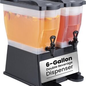 Restaurantware Bev Tek 6 Gallon Drink Dispenser 1 Dishwashable Double.jpg