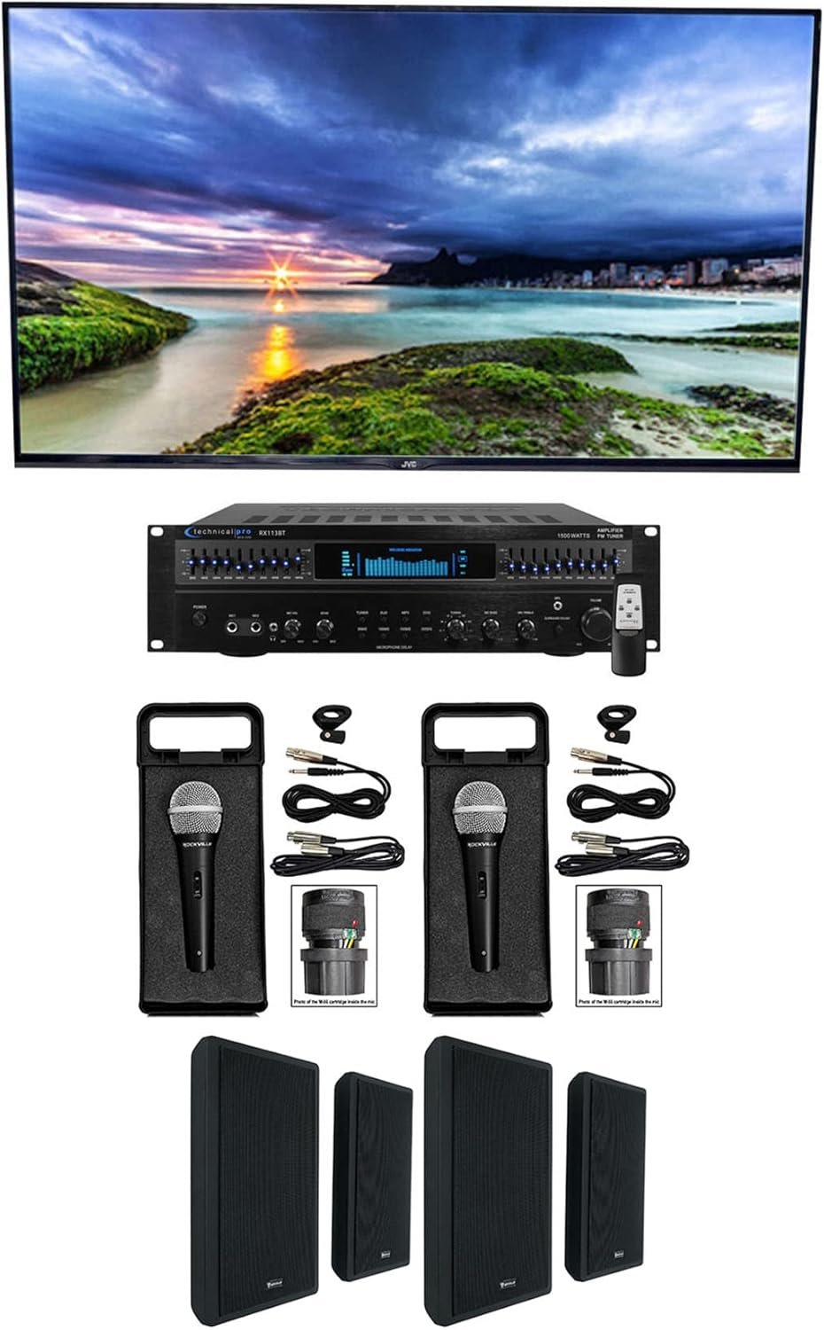 Technical Pro Home Karaoke Machine System Bundle with 4 525.jpg