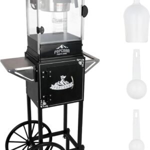 10 Oz Popcorn Machine Cart with Wheel Vintage Movie Theater.jpg