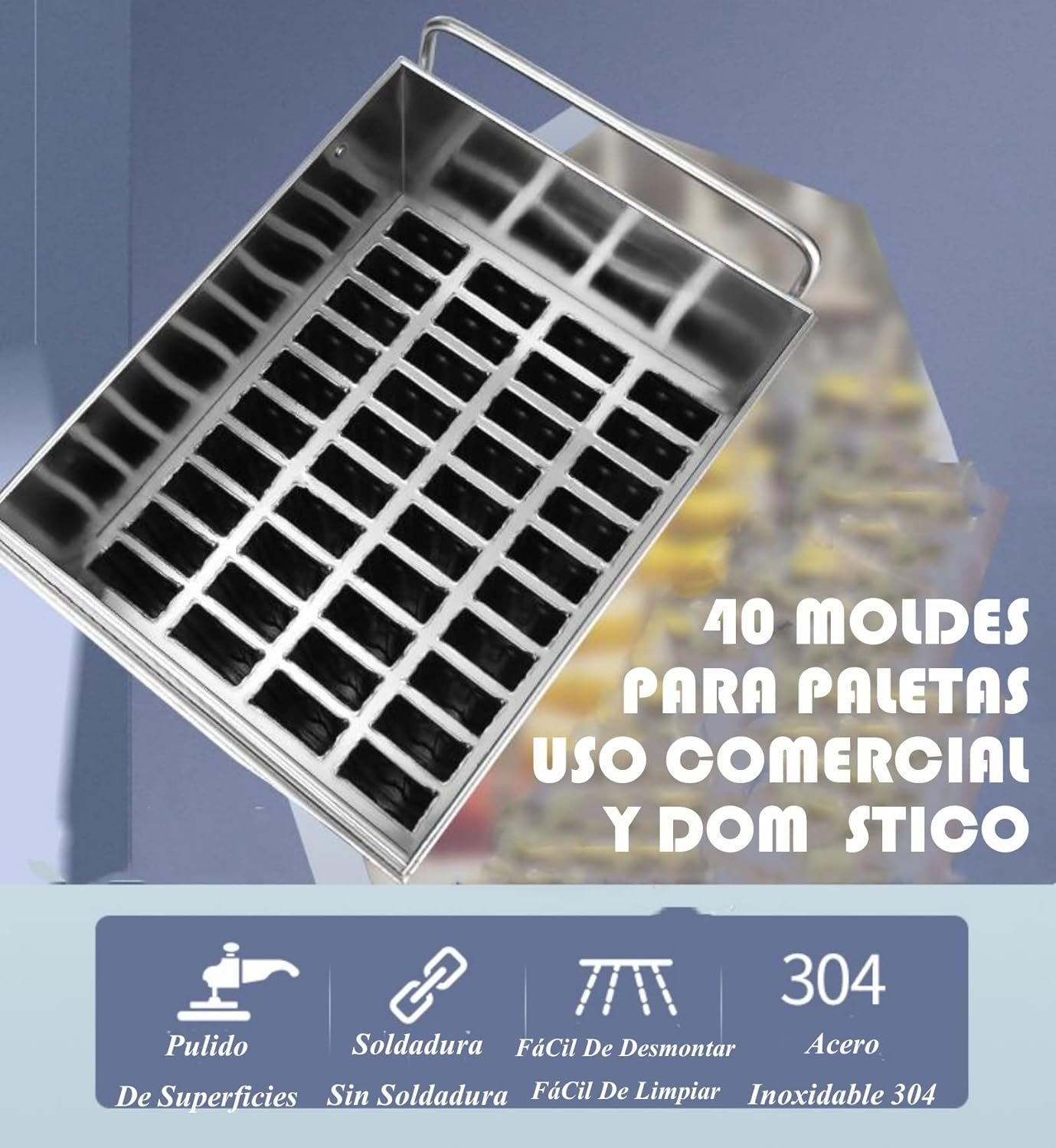 40Pcs Stainless Steel Multi Function Machine Commercial Ice Ice Cream Maker with Lid Detachable and Refillable Stick Holder for Home.jpg