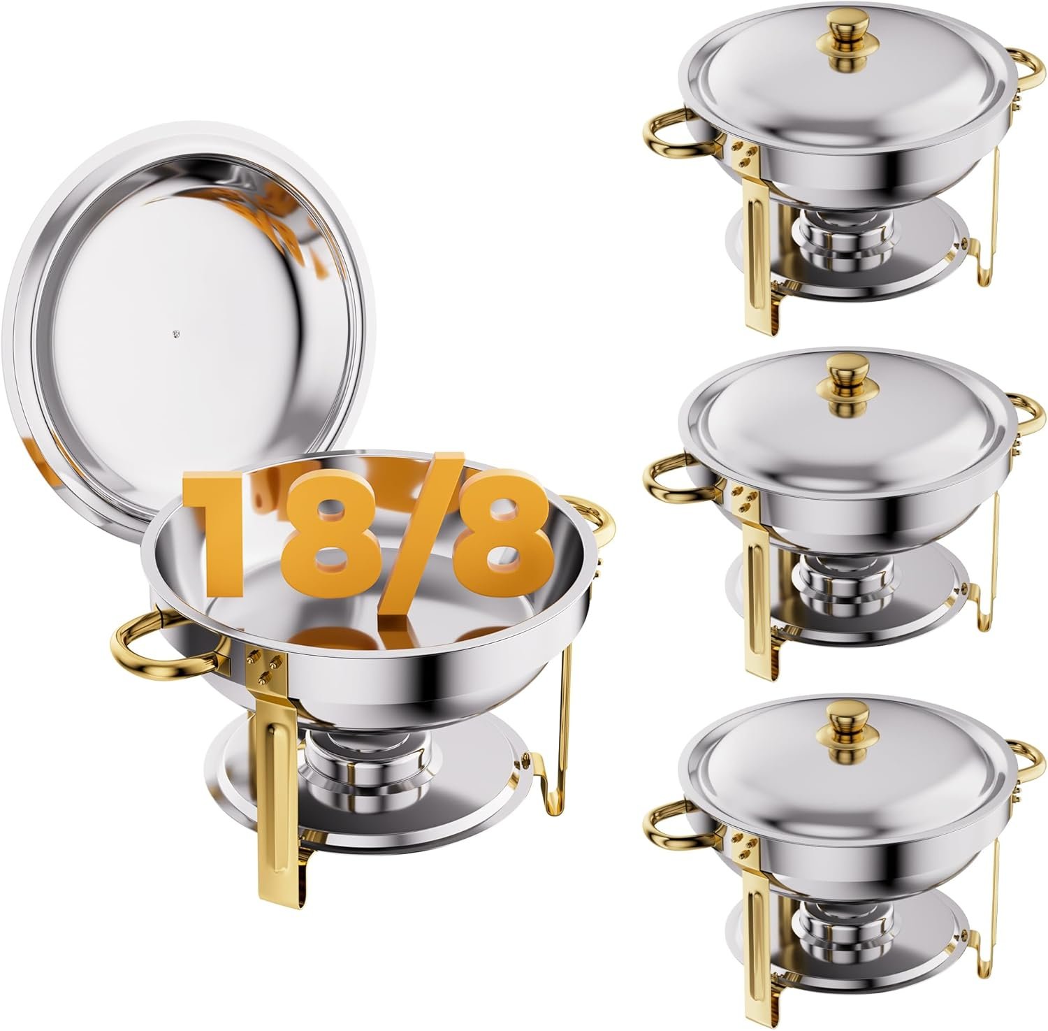 Gold 4 Pack Chafing Dishes for Buffet 188 304 Stainless.jpg