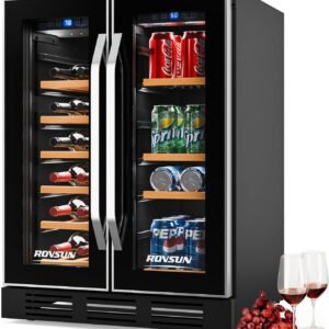 ROVSUN Dual Zone Wine and Beverage Refrigerator 34 Bottle Wine.jpg