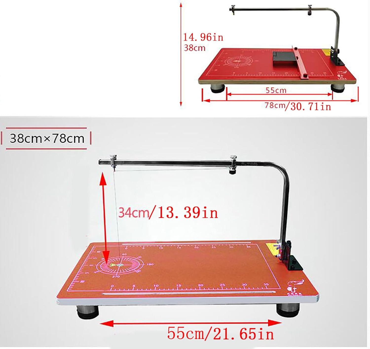 1768882427 WYDDDARY Vertical Hot wire Foam Cutting Machine Hot Wire Foam Cutter with 15x30.7inch38 78cm Red Table for Foams Sponge Pearl Cotton KT Board 110V 36W.jpg