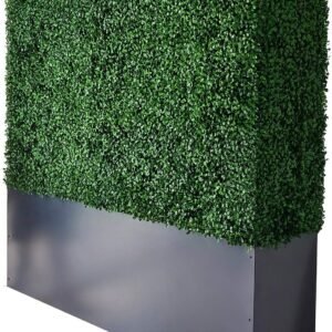 AGPL Upgraded Artificial Boxwood Hedge Wall with Gray Color PlanterRoom.jpg